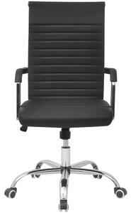 Kancelářská židle umělá kůže 55 x 63 cm černá