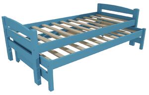 Vomaks Dětská postel s výsuvnou přistýlkou DPV 024 Rozměr: 80 x 180 cm, Barva: barva modrá