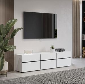 TV stolek GLENROSE - bílý / černý