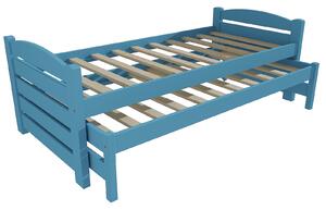 Vomaks Dětská postel s výsuvnou přistýlkou DPV 026 Rozměr: 80 x 180 cm, Barva: barva modrá