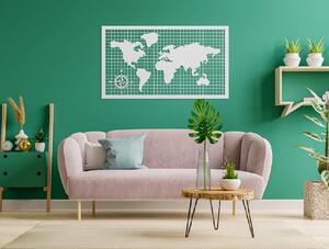 Drevko Dřevěná mapa světa na zeď