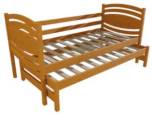 Vomaks Dětská postel s výsuvnou přistýlkou DPV 027 Rozměr: 80 x 180 cm, Barva: barva růžová