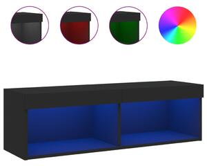 TV skříňka s LED osvětlením černá 100 x 30 x 30 cm