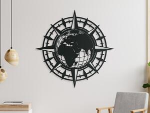Drevko Obraz Zeměkoule a Kompas