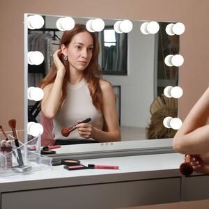 MMIRO, L609, Hollywoodské make-up zrcadlo s osvětlením 72 x 56,3 cm | stříbrná L609/616