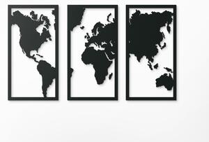 Drevko Vícedílný obraz mapa světa