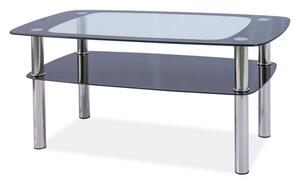 Konferenční stolek ROVO chrom/sklo