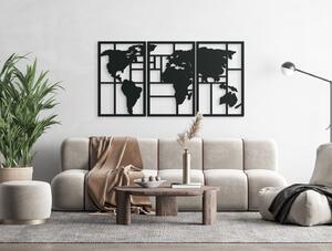 Drevko Vícedílný obraz Mapa světa na zeď