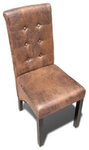 Jídelní židle 2 ks hnědé umělá kůže