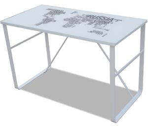 Obdélníkový psací stůl se vzorem mapy