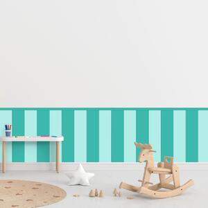 PIPPER. Textilní samolepící tapeta - Obdélník - Tyrkysová barva Barva: Kombinace, Velikost: 60cm