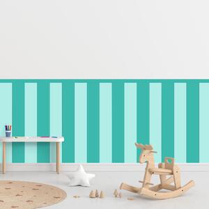 PIPPER. Textilní samolepící tapeta - Obdélník - Tyrkysová barva Barva: Kombinace, Velikost: 100cm