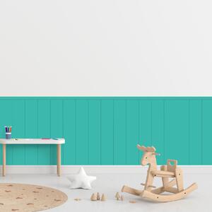 PIPPER. Textilní samolepící tapeta - Obdélník - Tyrkysová barva Barva: Tmavá, Velikost: 80cm