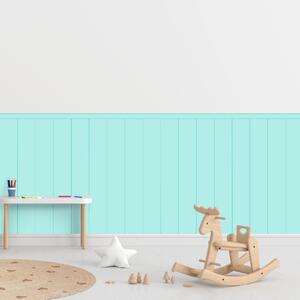 PIPPER. Textilní samolepící tapeta - Obdélník - Tyrkysová barva Barva: Bledá, Velikost: 100cm