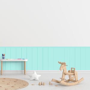 PIPPER. Textilní samolepící tapeta - Obdélník - Tyrkysová barva Barva: Bledá, Velikost: 60cm