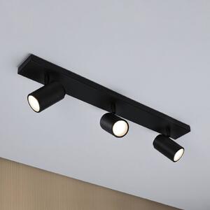Paulmann stropní bodové světlo Zyli černý délka 60 cm 2-křídlový IP44, stmívatelný, Černá, Koupelna, kov, Moderní, Stropní svítidlo
