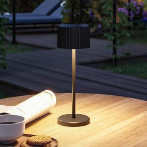 Paulmann LED solární stolní lampa Else, černá, IP44 stmívatelné, stmívatelný, Černá, Obývací pokoj / jídelna, Hliník, Moderní, Solární lampy