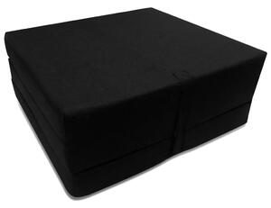 Trojdílná skládací pěnová matrace 190x70x9 cm černá