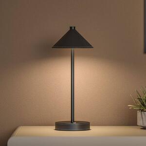 Paulmann LED stolní lampa na baterie Pellini, černá, dolů,, stmívatelný, Černá, Obývací pokoj / jídelna, kov, Moderní