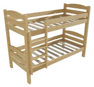 Vomaks Patrová postel PP 015 Rozměr: 80 x 180 cm, Barva: surové dřevo, Prostor mezi lůžky: 80 cm