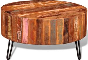 Konferenční stolek masivní recyklované dřevo kulatý