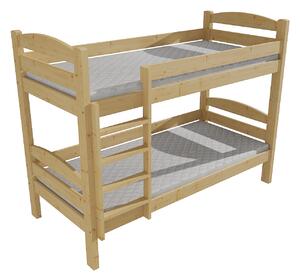 Vomaks Patrová postel PP 015 Rozměr: 80 x 180 cm, Barva: moření ořech, Prostor mezi lůžky: 80 cm