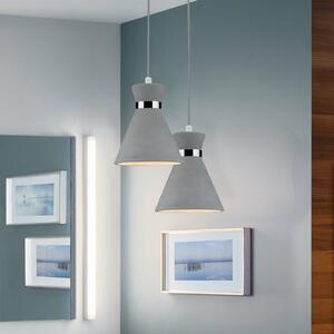 Paulmann Závěsné světlo Verve, beton, Ø 20 cm, IP44, stmívatelný, Hliník / šedá / zinek, Koupelna, Beton, Moderní