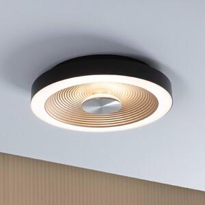 Paulmann LED stropní svítidlo Volea černá/zlatá Ø 32 cm IP44 stmívatelné, stmívatelný, Černá, Koupelna, Plast, Moderní