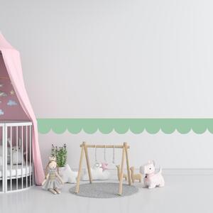 PIPPER. Textilní samolepící tapeta - Mini Oblouk - Mátová barva Barva: Tmavá