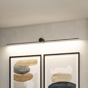 Paulmann LED nástěnné světlo Sava, černé, 230 cm, IP44, Černá, Koupelna, kov, Moderní