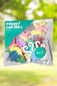 VYLEN Vodolepky - Pěnová zvířátka do vany 4+1 Mix barev
