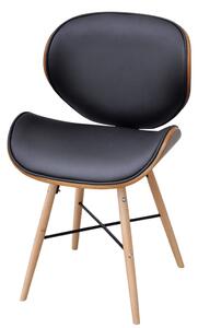 Jídelní židle 2 ks ohýbané dřevo a umělá kůže
