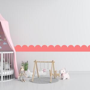PIPPER. Textilní samolepící tapeta - Mini Oblouk - Růžová barva Barva: Tmavá