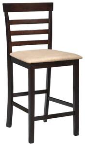 Barové židle 2 ks hnědé textil