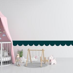 PIPPER. Textilní samolepící tapeta - Mini Oblouk - Modrozelená barva Barva: Tmavá