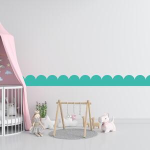 PIPPER. Textilní samolepící tapeta - Mini Oblouk - Tyrkysová barva Barva: Tmavá