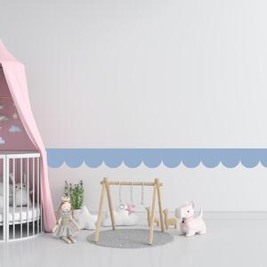 PIPPER. Textilní samolepící tapeta - Mini Oblouk - Modrá tmavá barva Barva: Bledá