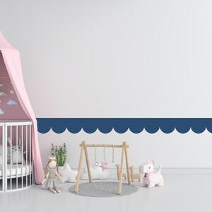 PIPPER. Textilní samolepící tapeta - Mini Oblouk - Modrá tmavá barva Barva: Tmavá