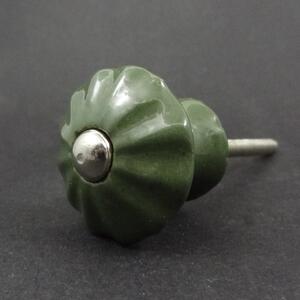 Knopka model 4- Vintage zelená Barva kovu: stříbrná
