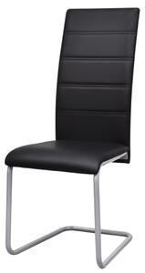 Konzolové jídelní židle 4 ks černé umělá kůže