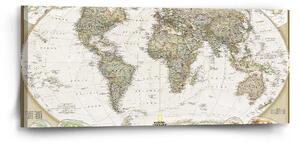 Sablio Obraz Mapa světa - 110x50 cm