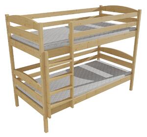 Vomaks Patrová postel PP 018 Rozměr: 80 x 180 cm, Barva: bezbarvý lak, Prostor mezi lůžky: 80 cm