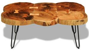 Konferenční stolek 35 cm 6 dřevěných koláčů sheeshamové dřevo