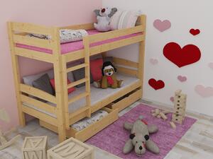 Vomaks Patrová postel PP 019 Rozměr: 90 x 190 cm, Barva: barva růžová, Prostor mezi lůžky: 80 cm