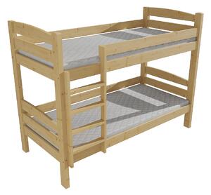 Vomaks Patrová postel PP 019 Rozměr: 90 x 180 cm, Barva: moření dub, Prostor mezi lůžky: 80 cm