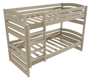 Vomaks Patrová postel PP 020 Rozměr: 80 x 180 cm, Prostor mezi lůžky: 80 cm, Barva: surové dřevo