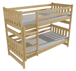Vomaks Patrová postel PP 021 Rozměr: 80 x 180 cm, Barva: moření dub, Prostor mezi lůžky: 80 cm