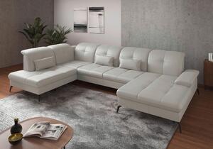 SEDACÍ SOUPRAVA, textil, kůže, bílá Sit & More - Sedací soupravy, Online Only