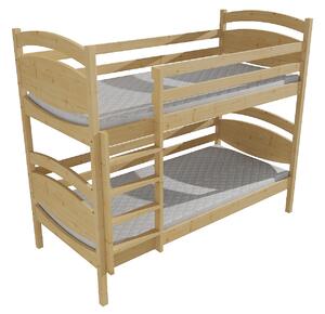 Vomaks Patrová postel PP 022 Rozměr: 90 x 180 cm, Barva: moření olše, Prostor mezi lůžky: 80 cm