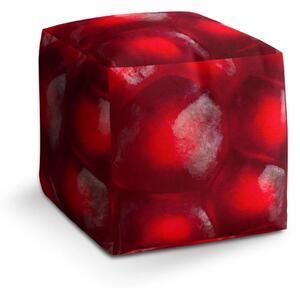 Sablio Taburet Cube Granátové jablko - 40x40x40 cm